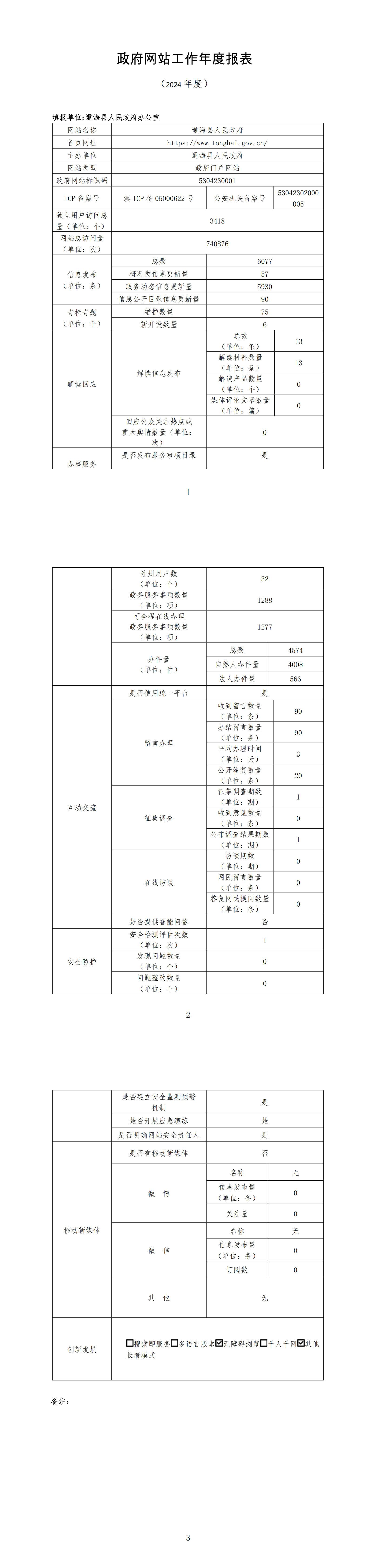 2024年通海县政府网站工作年度报表_00.png